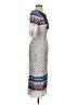 Unbranded Print Ivory Casual Dress Size 2 - photo 4