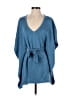 Ann Taylor 100% Acrylic Blue Poncho Size XS - P - photo 1