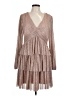BCBGMAXAZRIA Metallic Gold Tan Cocktail Dress Size L - photo 1