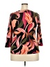 Chico's Floral Tropical Black 3/4 Sleeve Blouse Size XXL (estimated) - photo 2