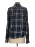 Paige 100% Rayon Plaid Black Long Sleeve Button-Down Shirt Size S - photo 2