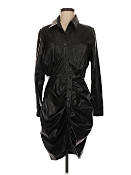 knee length dresses for ladies Channing Vegan Leather Dress Black / Regular / XL main image 1