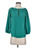 Crescent Teal 3/4 Sleeve Blouse Size XS - photo 1