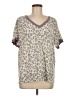 143 story Animal Print Tan Short Sleeve T-Shirt Size M - photo 1