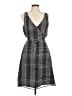 A New Day 100% Polyester Plaid Gray Casual Dress Size M - photo 1