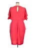 Wrapper Solid Pink Cocktail Dress Size 3X - photo 2