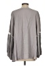Sancia 100% Linen Gray 3/4 Sleeve Blouse Size S - photo 2