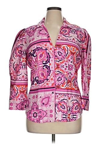 Studio F 3/4 Sleeve Button-Down Shirt (view 1)