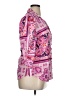 Studio F Paisley Pink 3/4 Sleeve Button-Down Shirt Size XL - photo 4