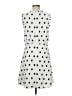 Ann Taylor 100% Polyester Polka Dots White Casual Dress Size 8 - photo 2