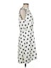 Ann Taylor 100% Polyester Polka Dots White Casual Dress Size 8 - photo 4
