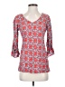Escapada 100% Rayon Red 3/4 Sleeve T-Shirt Size S - photo 1