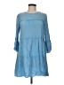 Assorted Brands 100% Rayon Solid Blue Casual Dress Size M - photo 1