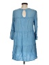 Assorted Brands 100% Rayon Solid Blue Casual Dress Size M - photo 2