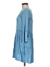 Assorted Brands 100% Rayon Solid Blue Casual Dress Size M - photo 5