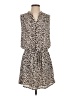 Lila Rose 100% Polyester Animal Print Tan Casual Dress Size S - photo 1