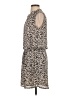 Lila Rose 100% Polyester Animal Print Tan Casual Dress Size S - photo 5