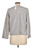 J.Crew 100% Cotton Graphic Stripes Color Block Solid White Long Sleeve Top Size L - photo 2