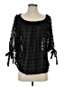 chloah 100% Polyester Black 3/4 Sleeve Blouse Size S - photo 1