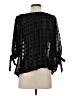 chloah 100% Polyester Black 3/4 Sleeve Blouse Size S - photo 2