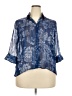 Assorted Brands 100% Polyester Blue 3/4 Sleeve Blouse Size 22 - photo 1