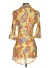 Fab'rik 100% Polyester Paisley Yellow 3/4 Sleeve Blouse Size S - photo 2