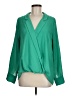 Gibson 100% Polyester Green Long Sleeve Blouse Size M - photo 1