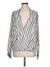 Elia-Cher 100% Polyester Stripes Ivory Long Sleeve Blouse Size 12 - photo 1