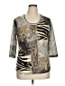 Gerry Weber Animal Print Snake Print Silver 3/4 Sleeve Top Size 14 - photo 1