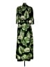 ThirdLove 100% Polyester Tropical Green Casual Dress Size L - photo 2