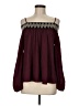 Persaya 100% Polyester Burgundy Long Sleeve Blouse Size M - photo 1