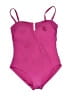 DKNY Solid Pink One Piece Swimsuit Size XL - photo 1