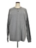 Hanes Gray Long Sleeve Henley Size 3X - photo 1