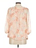 LC Lauren Conrad 100% Polyester Orange 3/4 Sleeve Blouse Size M - photo 2