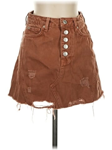 We the Free Denim Skirt (view 1)