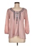 Forgotten Grace Pink 3/4 Sleeve Blouse Size M - photo 1
