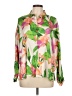 Zara 100% Polyester Floral Green Long Sleeve Blouse Size XL - photo 1