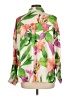 Zara 100% Polyester Floral Green Long Sleeve Blouse Size XL - photo 2