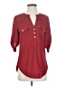 41Hawthorn 100% Polyester Burgundy 3/4 Sleeve Blouse Size XS - photo 1