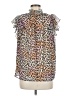 Sugar Lips 100% Polyester Animal Print Brown Sleeveless Blouse Size M - photo 2
