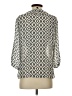 Banana Republic 100% Polyester Gray Ivory 3/4 Sleeve Blouse Size XXS - photo 2
