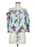 Truth NYC 100% Cotton Blue 3/4 Sleeve Blouse Size M - photo 1