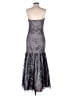 Jump Apparel 100% Polyester Metallic Silver Cocktail Dress Size 11 - 12 - photo 2