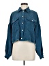 Shein Teal Denim Jacket Size 6 - photo 1
