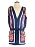 BCBGMAXAZRIA 100% Polyester Paisley Blue Romper Size 4 - photo 1