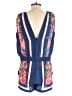 BCBGMAXAZRIA 100% Polyester Paisley Blue Romper Size 4 - photo 2