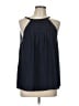 Ann Taylor 100% Polyester Blue Sleeveless Blouse Size L - photo 1