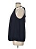 Ann Taylor 100% Polyester Blue Sleeveless Blouse Size L - photo 5