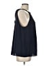 Ann Taylor 100% Polyester Blue Sleeveless Blouse Size L - photo 4