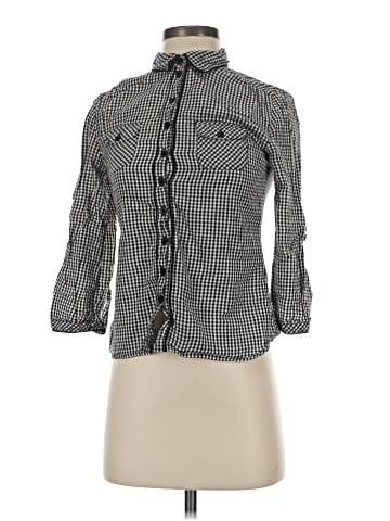 Divided by H&M 3/4 Sleeve Button-Down Shirt (view 1)